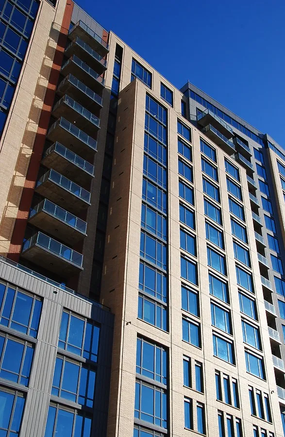 Looking up from the northwest