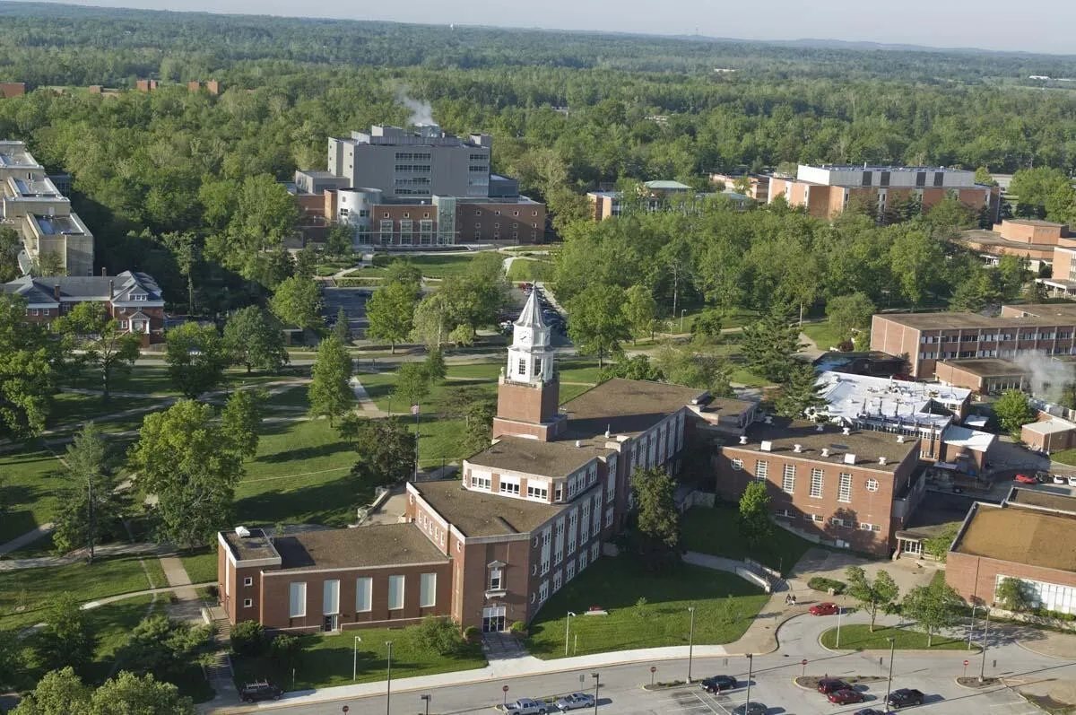 Aerial view from the north
