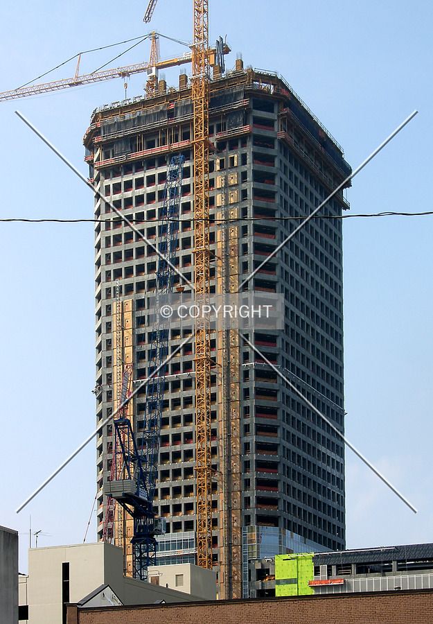 From West 3rd Street to the north
