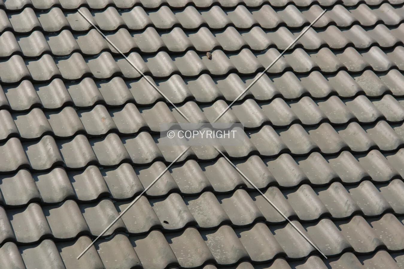 Ceramic tiles on a roof