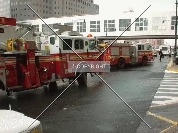 The fire fighting exercise at the World Trade Center