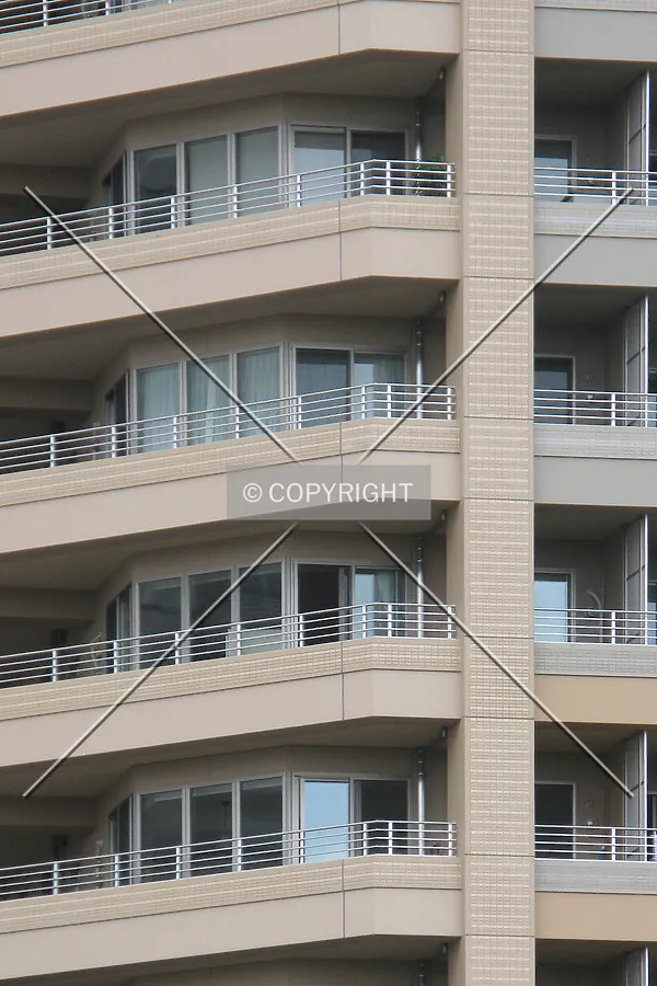 Facade detail viewed from the southeast