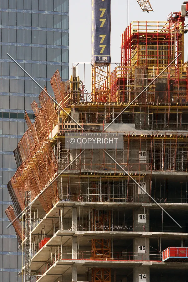 Detailed view of the 14 - 19th floors