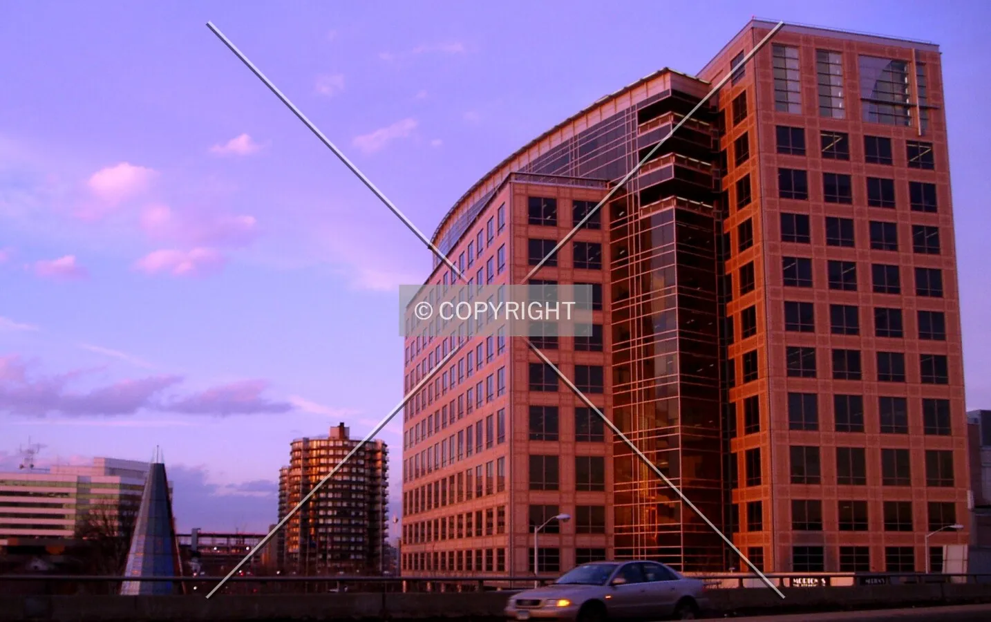 Looking north into the city from Interstate 95