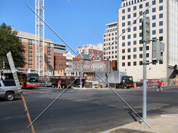 View to the northwest from 11th Street NW