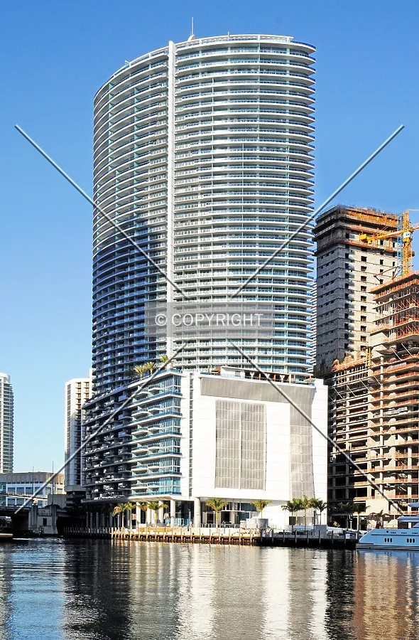 View from the southeast along Brickell Key