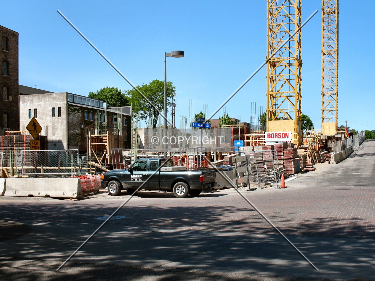 View to the north across Main Street SE