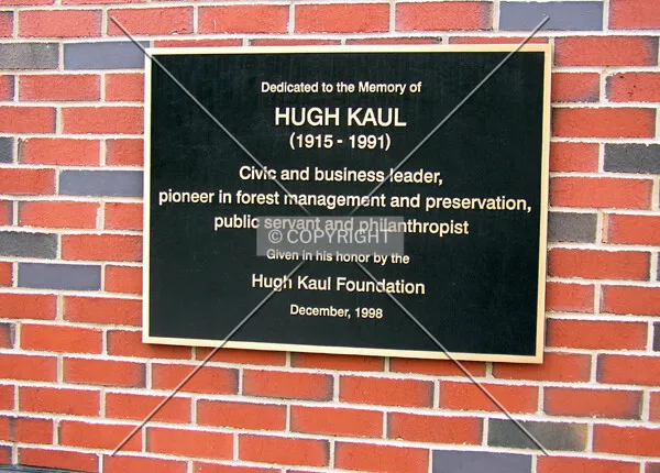 Dedication plaque near the main entrance