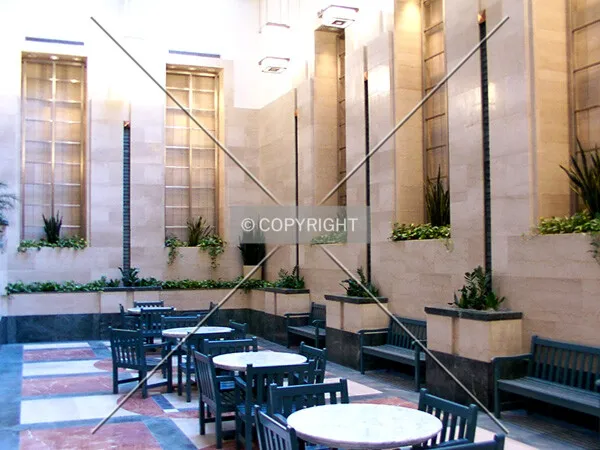 Terrace in the back of the lobby