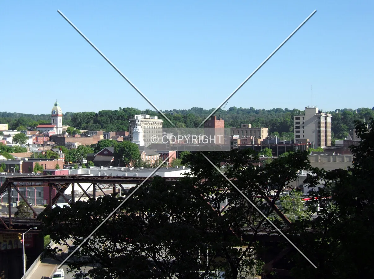 Downtown from the southeast
