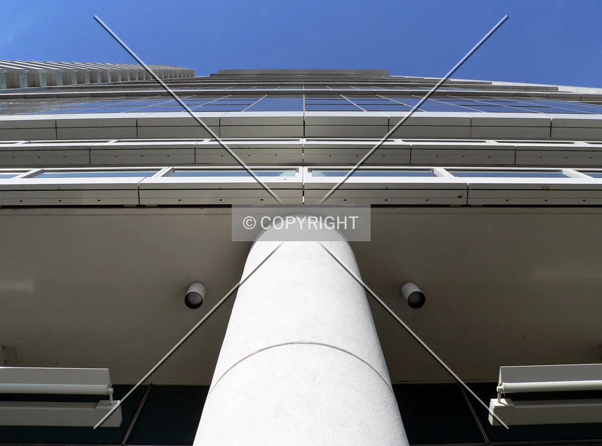 Looking up the southern face from the 25th floor