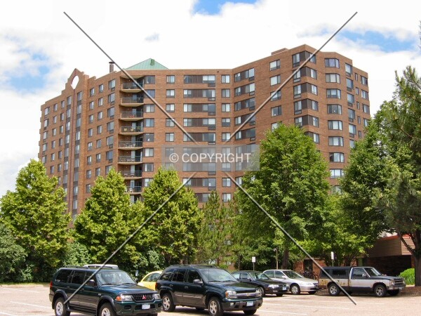 View to the northeast from an adjacent parking lot