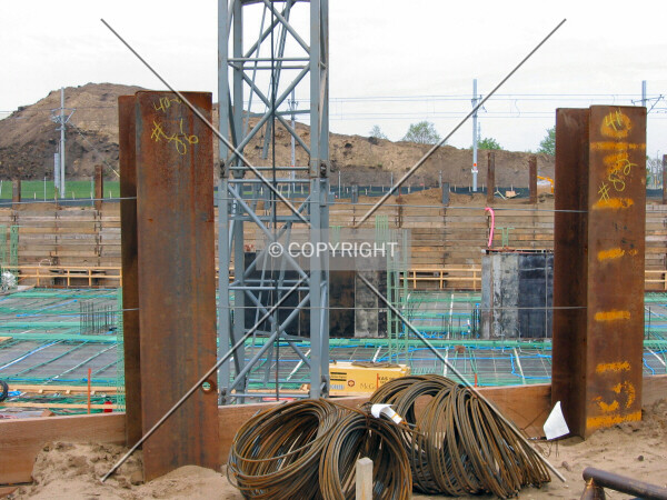 Base of tower crane from Old Shakopee Road