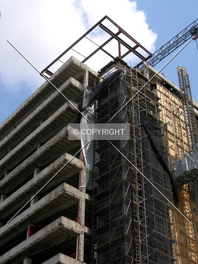 Looking up the southwest corner from South Tryon Street