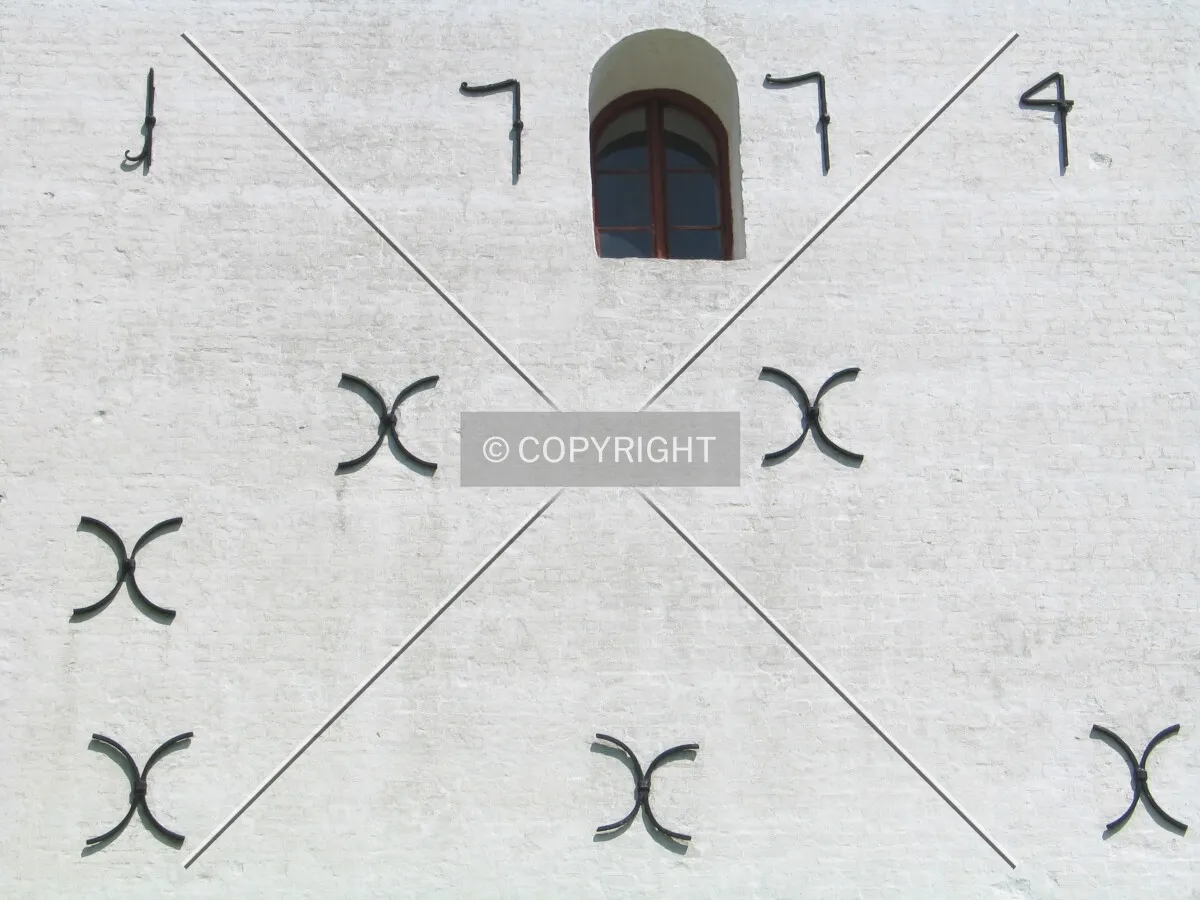 The building date on the tower