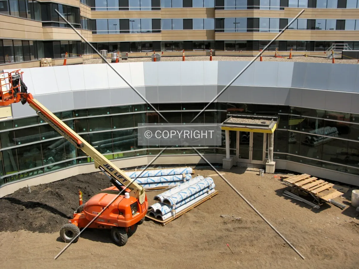 South entrance from the adjacent parking ramp