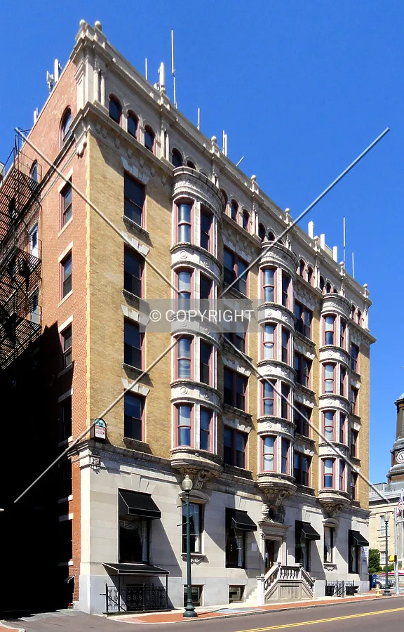 From across South High Street to the east