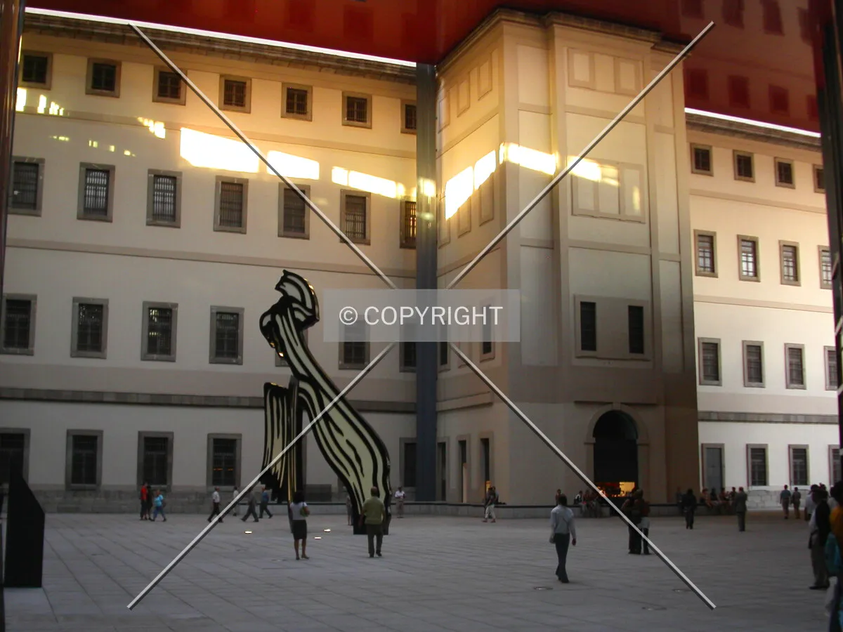 Back of the old part of the museum as seen from the new court yard in the new extension