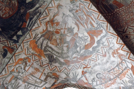 Ceiling painting of St. George killing the dragon