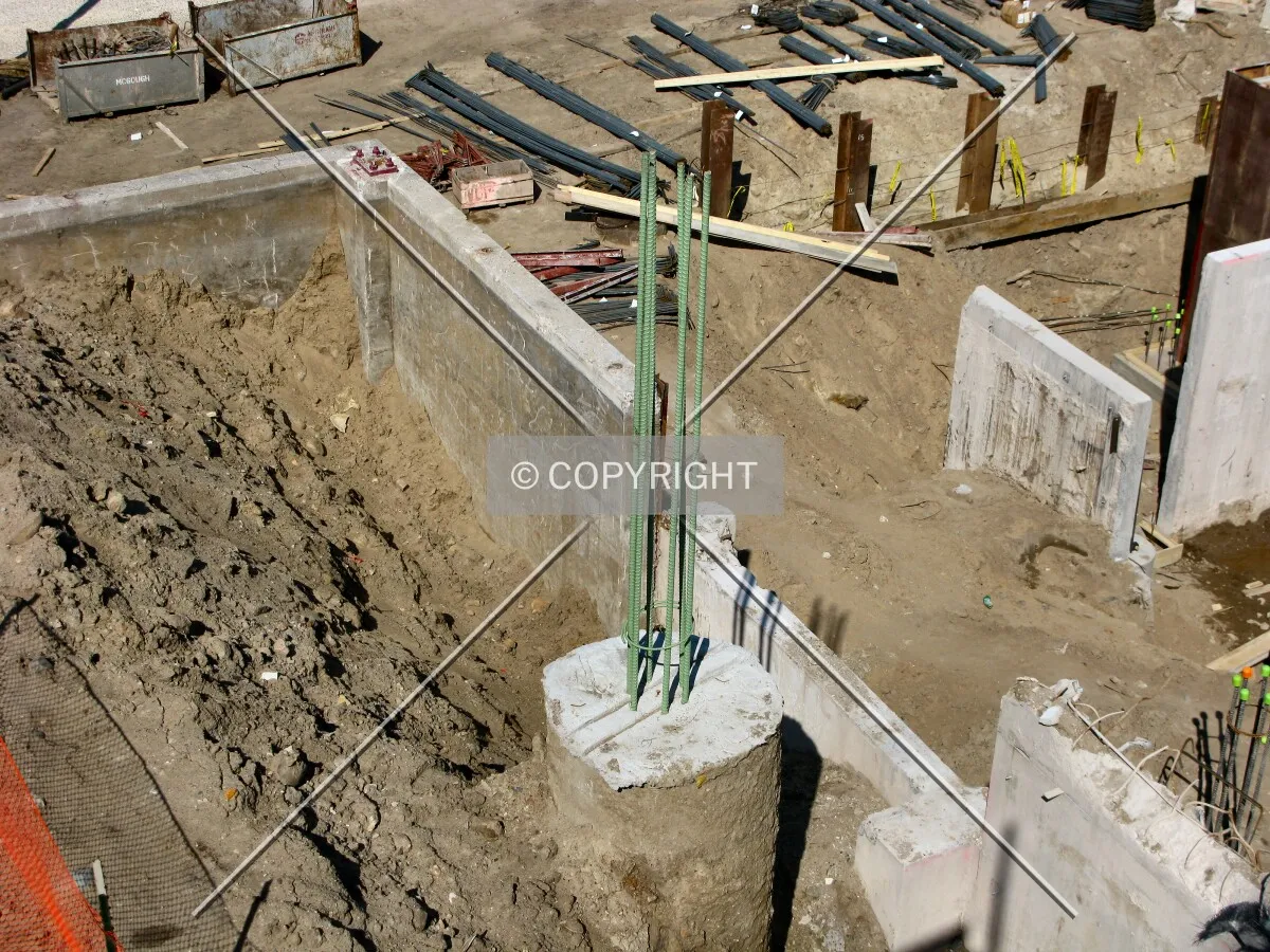 Top of a caisson