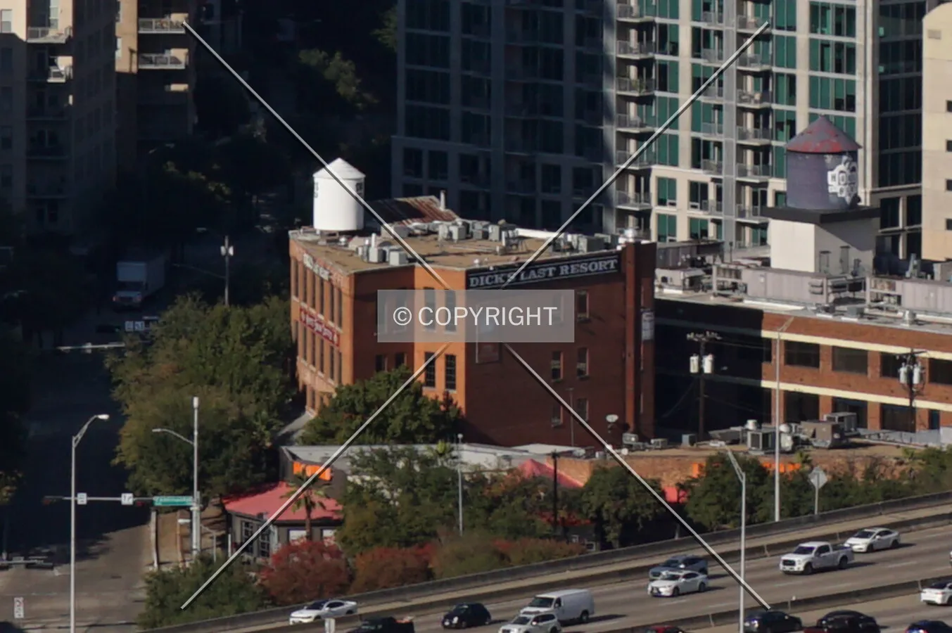 Distant view from the southeast; November 18, 2021
