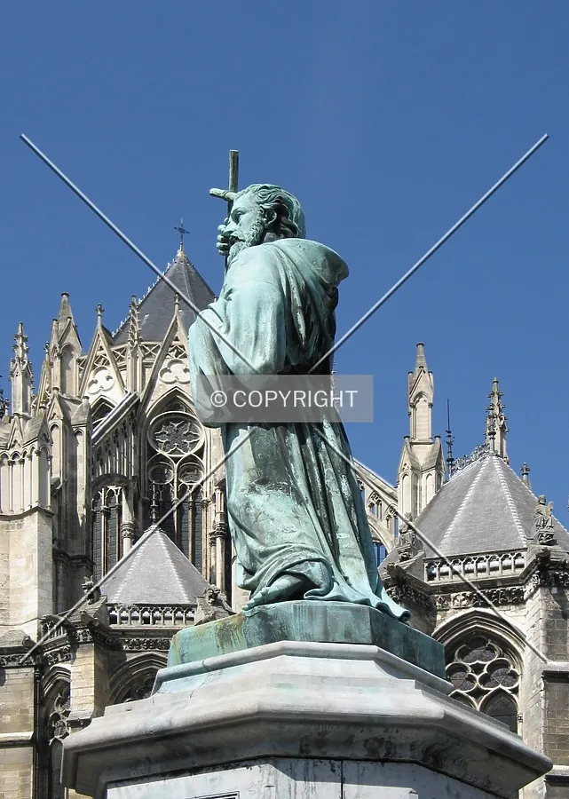 Peter the Hermit, Amiens native who called for the first crusade, located on Place Saint-Michel, east of France’s biggest cathedral