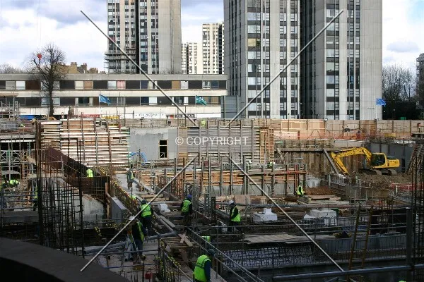 Overview of the site looking towards Winchester Road and the Chalcots Estate