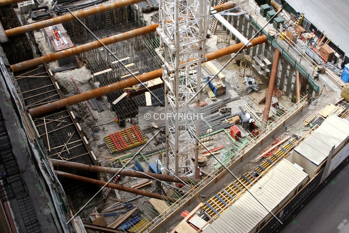 Looking into the pit from the southeast