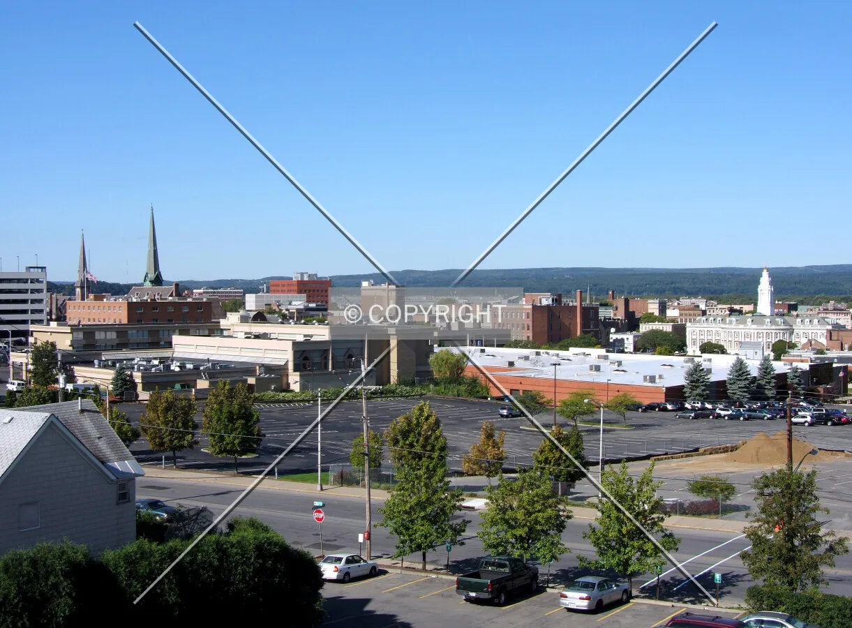 Downtown from the east