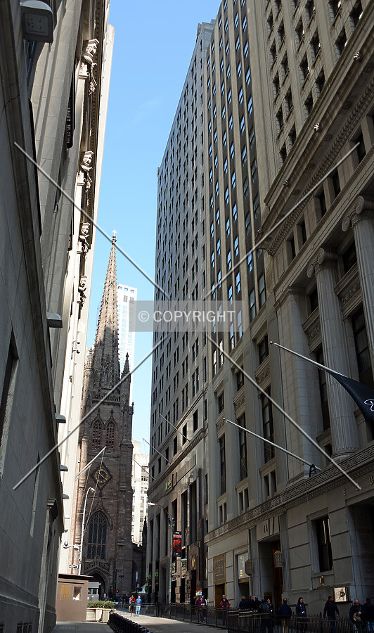 View from the southeast on Wall Street