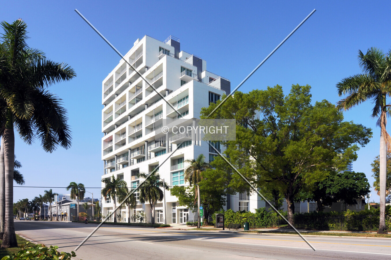 View from the southwest across Biscayne Boulevard