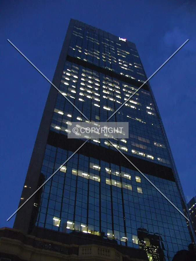 Looking up the west facade