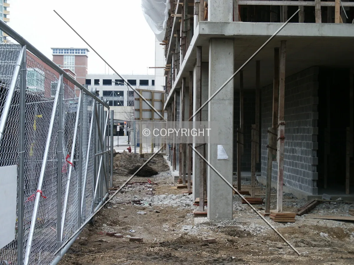 South side of the structure