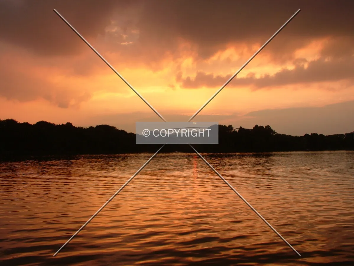 Maschsee Lake at sunset