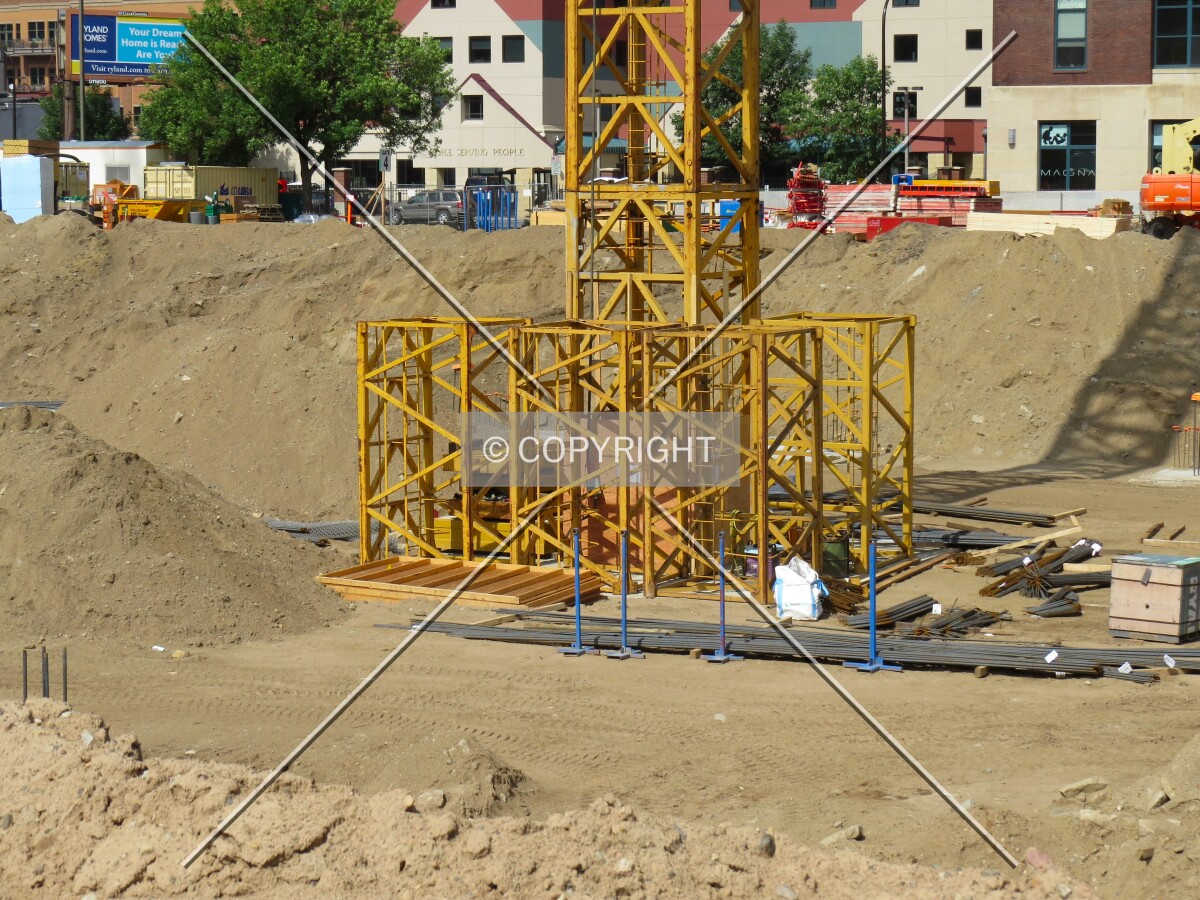 Base of the east tower crane
