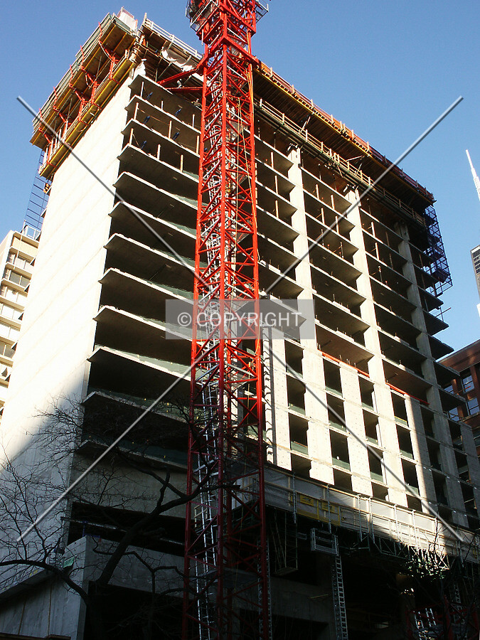 Looking up from the southwest