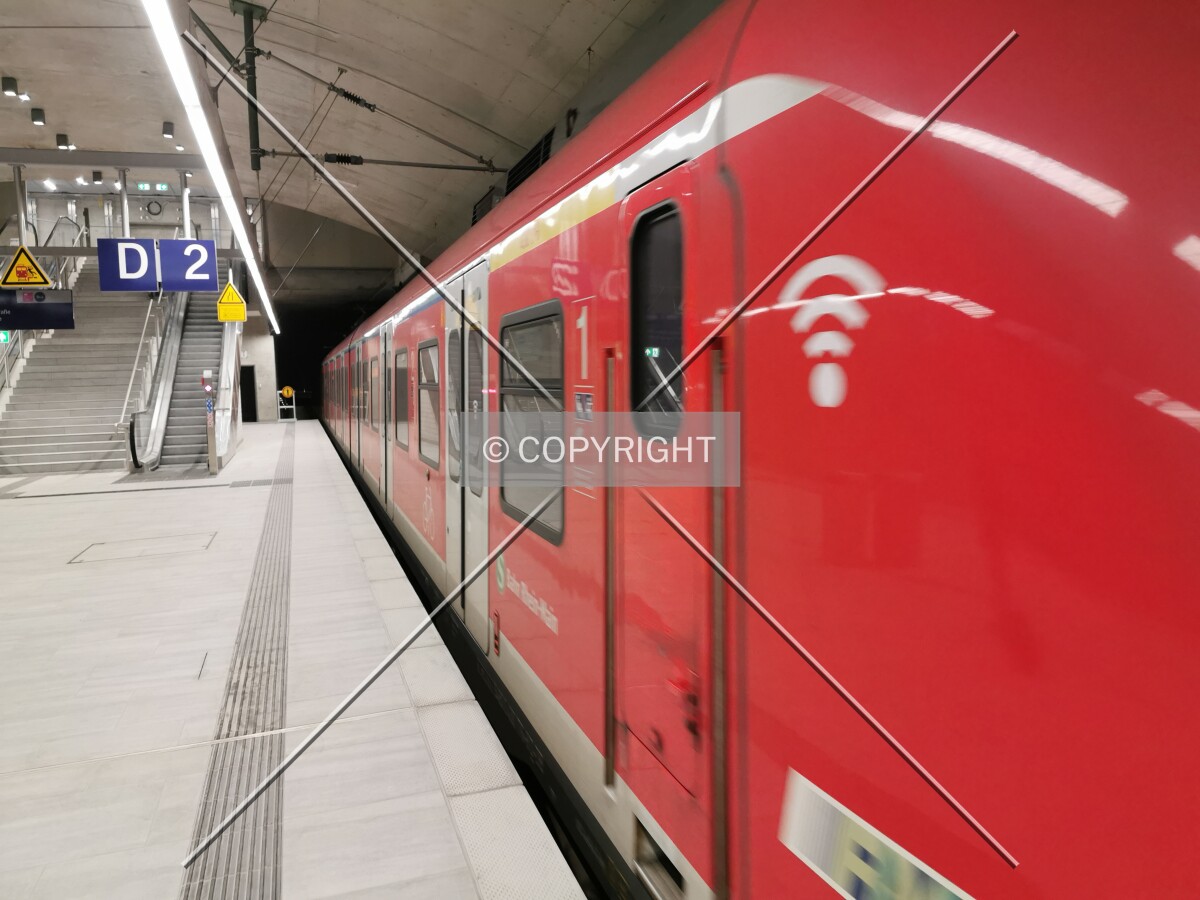 S-Bahn in the metro station at Gateway Gardens