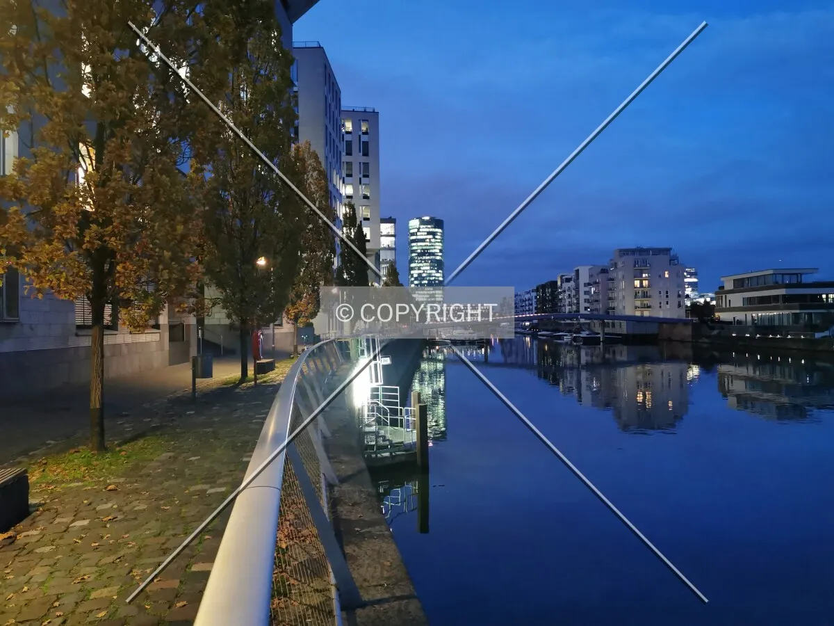 Westhafen at night