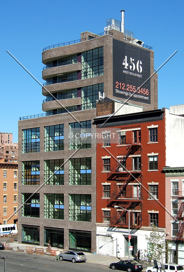 View from the west across 10th Avenue from the High Line