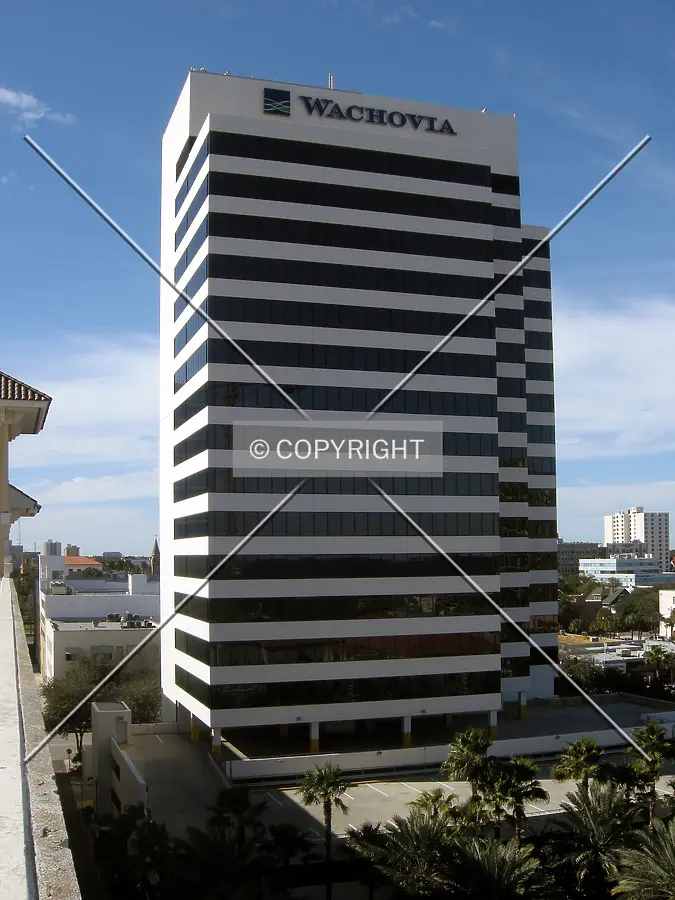 View from the southeast on top of parking garage