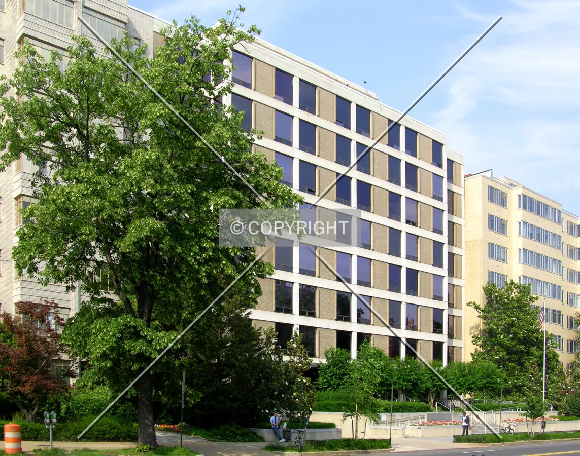 From the southwest across Massachusetts Avenue