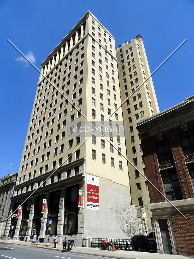 From across North Calvert Street to the southwest