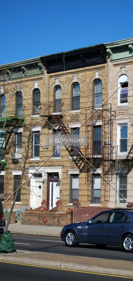 Viewed along Eastern Parkway