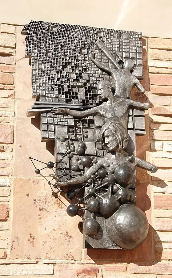 Sculpture on an exterior wall