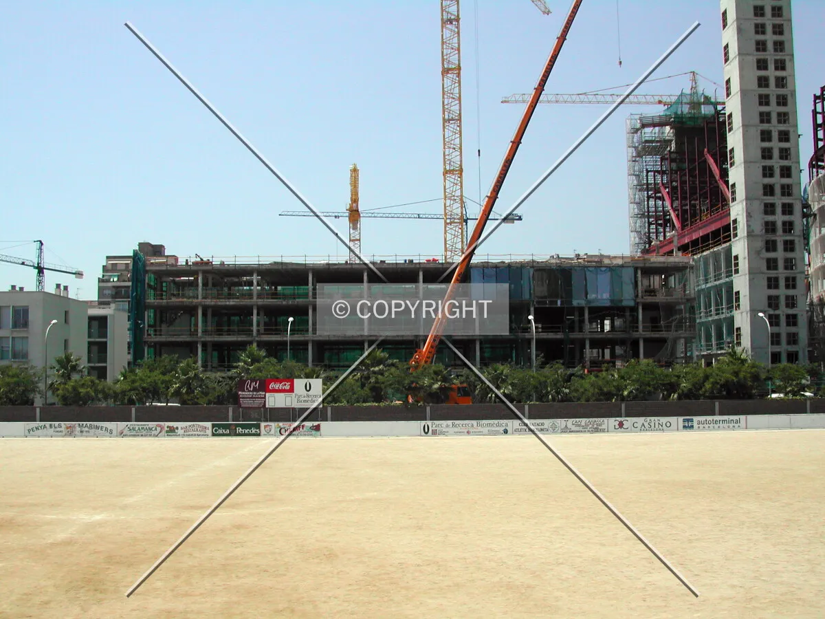 Low-rise podium being refurbished
