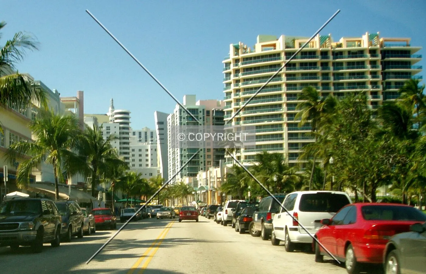 Looking north on Ocean Drive