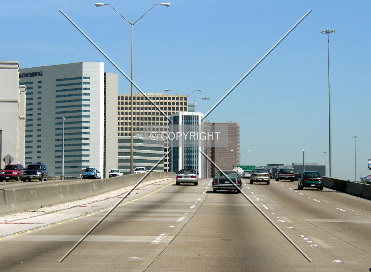 Looking north along the West Loop from Westheimer Road