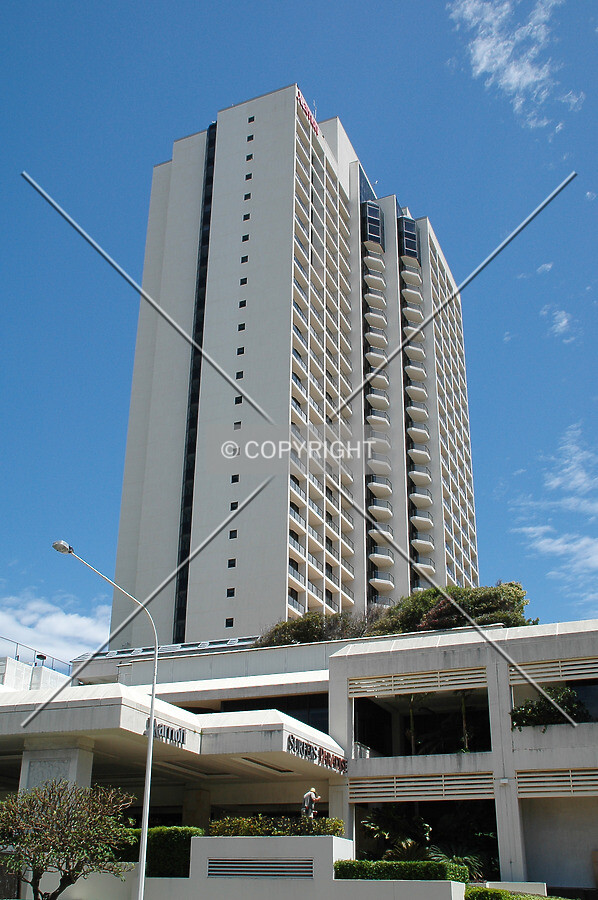 Looking up from the Gold Coast Highway