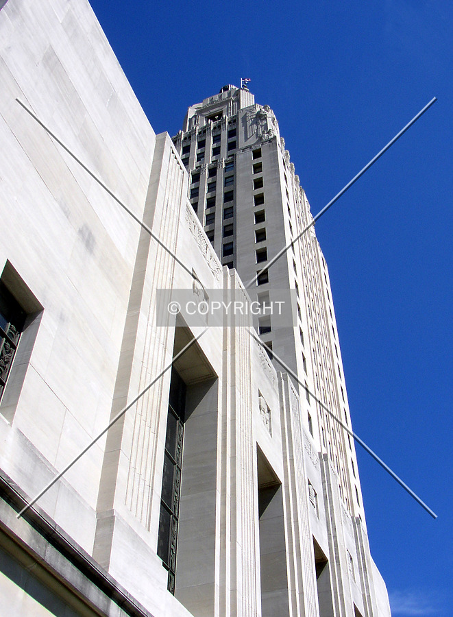 Looking up the southwest corner