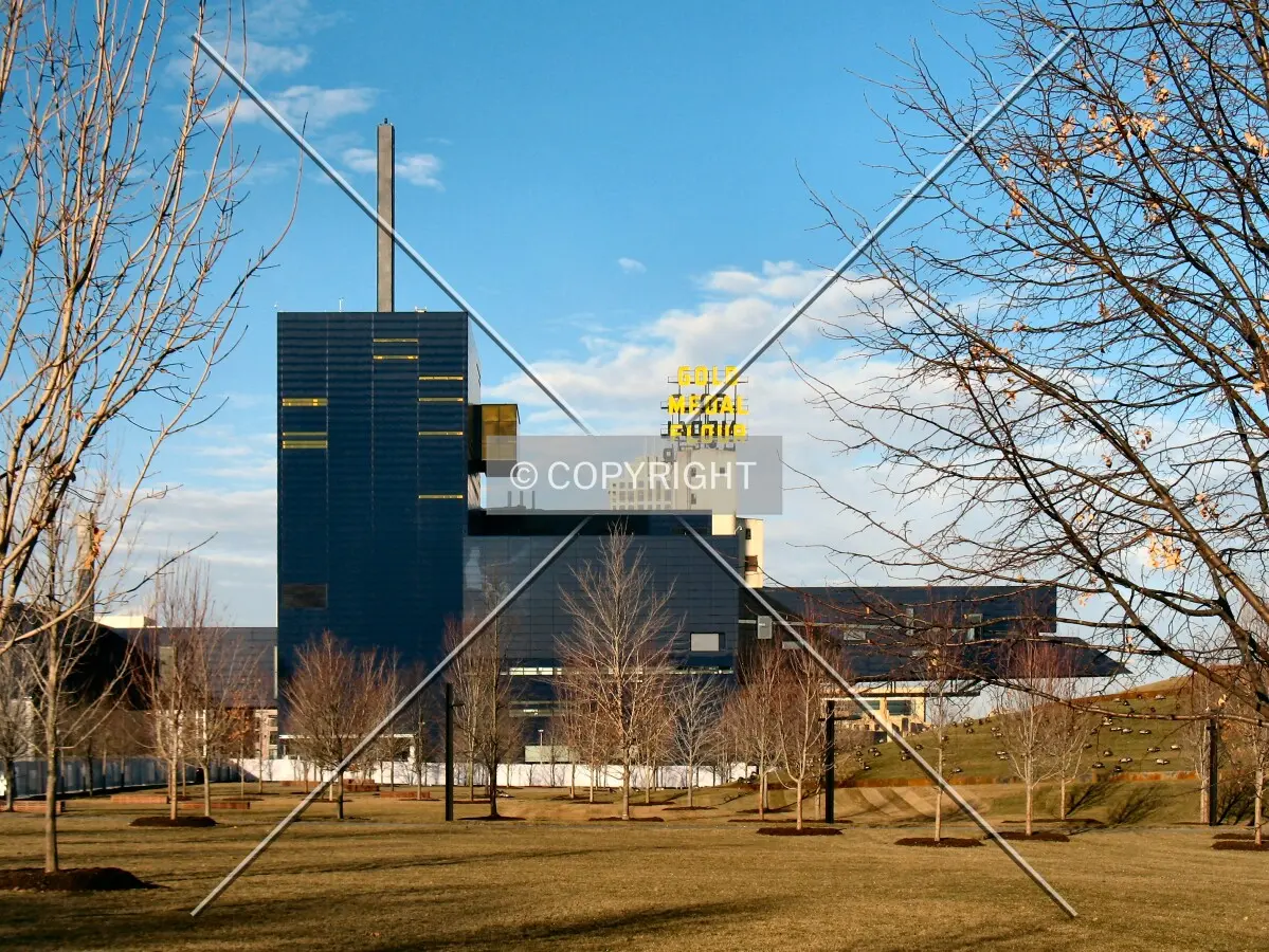 View to the west from 11th Avenue South, across Gold Medal Park